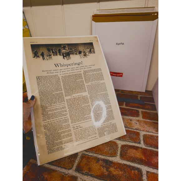 1918 "Whisperings!"‎ Original Vtg Magazine Page WWI by Samual Hopkins Adams - Picture 2 of 12